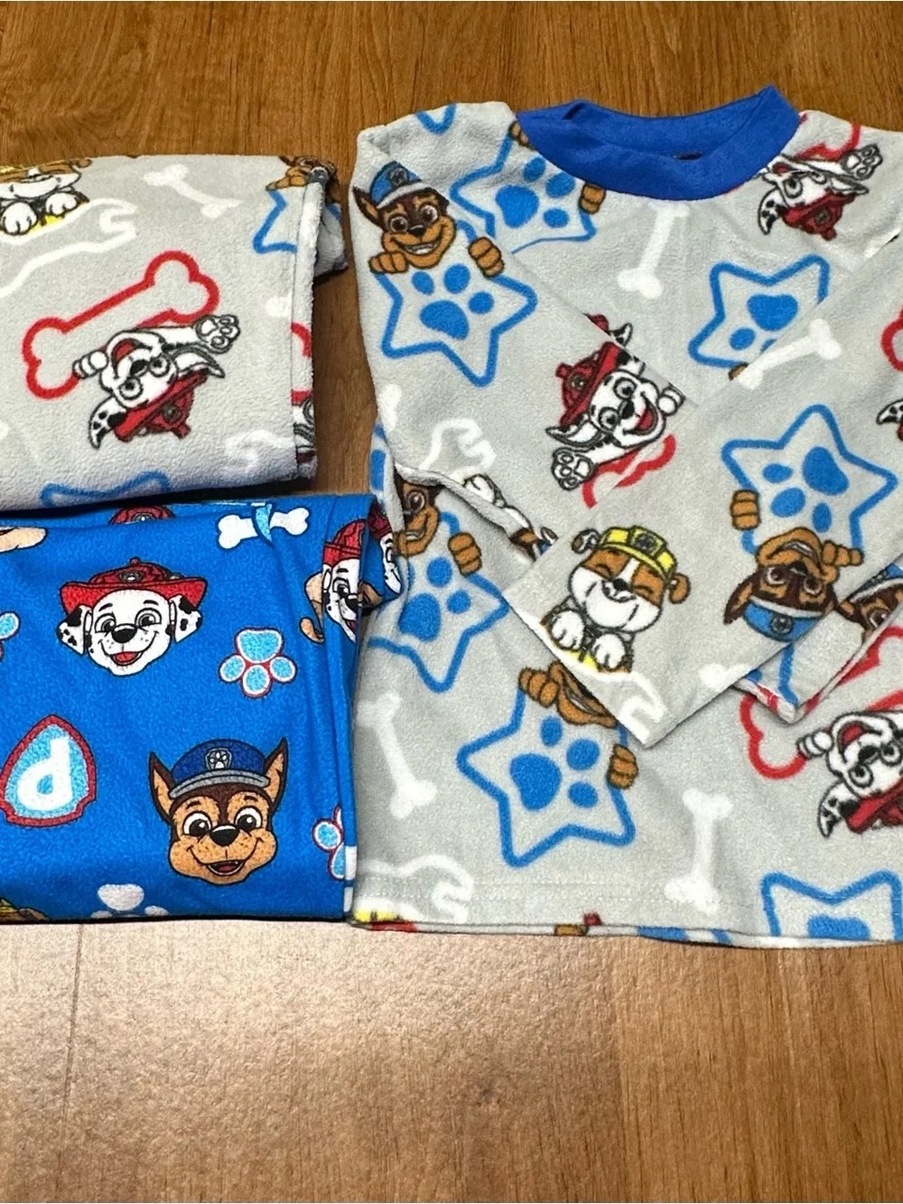 Nickelodeon 3 pieces Paw Patrol Blue, Gray and Red Kids Pajama Set